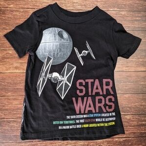 𝅺STAR Wars Shirt Death Star Front Back Print